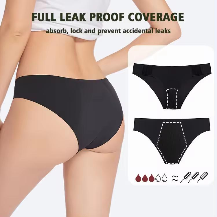 Pantalones interiores menstruales absorbentes de bambú, desechables y a prueba de fugas, al por mayor