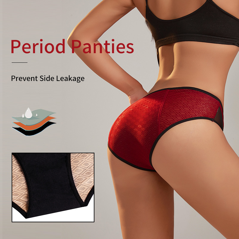 Ropa interior menstrual de gran tamaño para mujeres, a la altura de la cintura