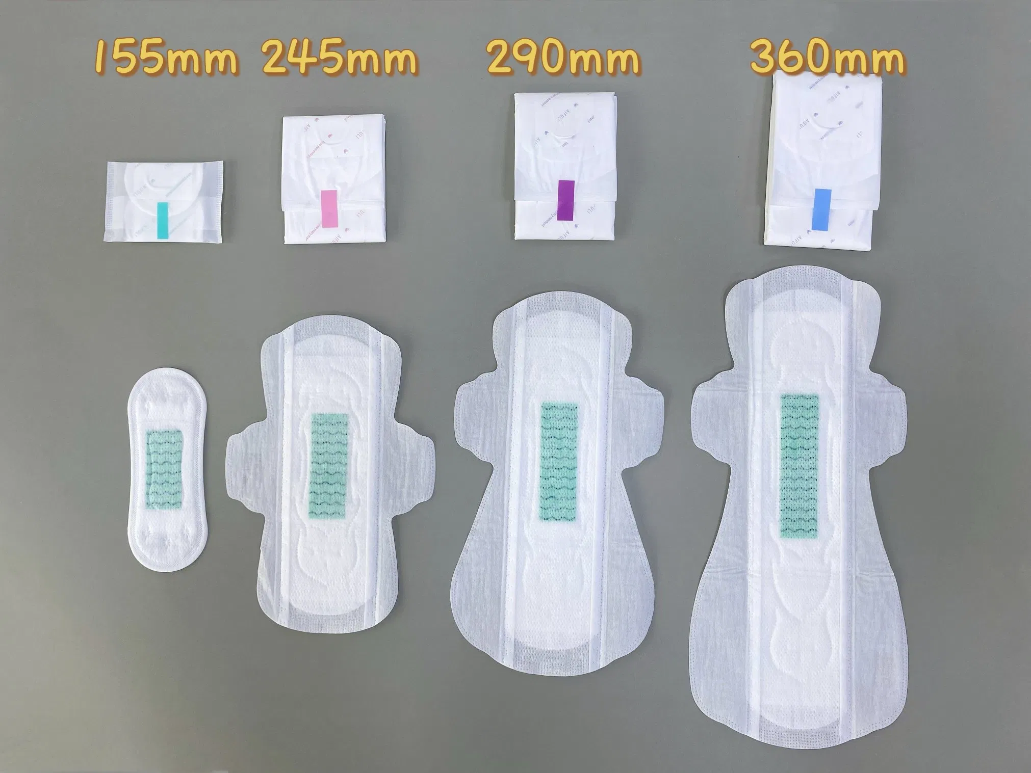 Toalla sanitaria ultra delgada de iones negativos aniónicos al por mayor para mujer, toallas sanitarias femeninas, almohadillas de maternidad