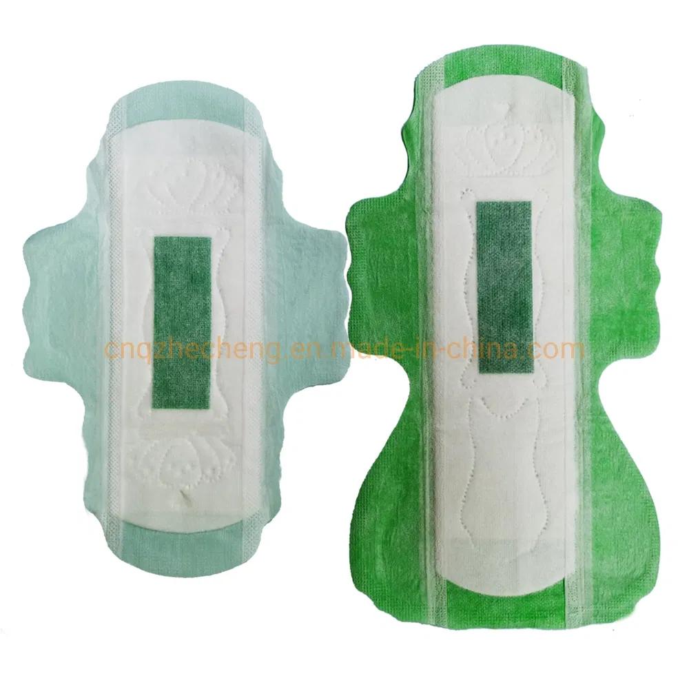 Compresa sanitaria ultra delgada en forma de abanico para uso nocturno