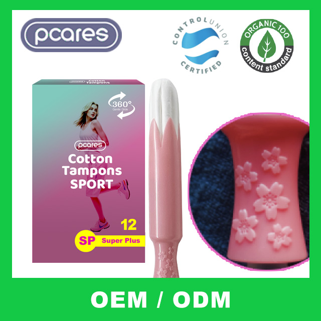 Tiempo para mí Tampones de algodón orgánico en lata de cáñamo para mujeres Venta al por mayor de tampones orgánicos