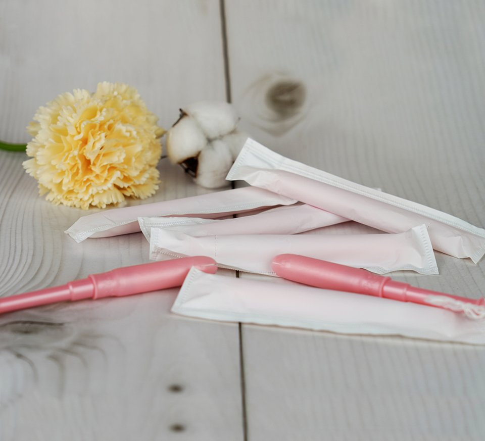 Tampones biodegradables ecológicos con aplicador y punta redondeada suave