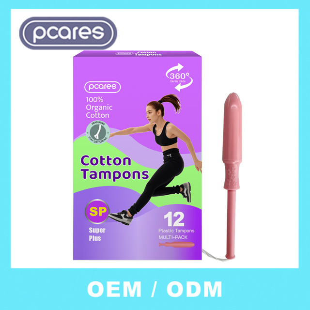 Tampones de cartón orgánico biodegradables, ecológicos, con punta redondeada suave, OEM ODM, con bolsa de PE