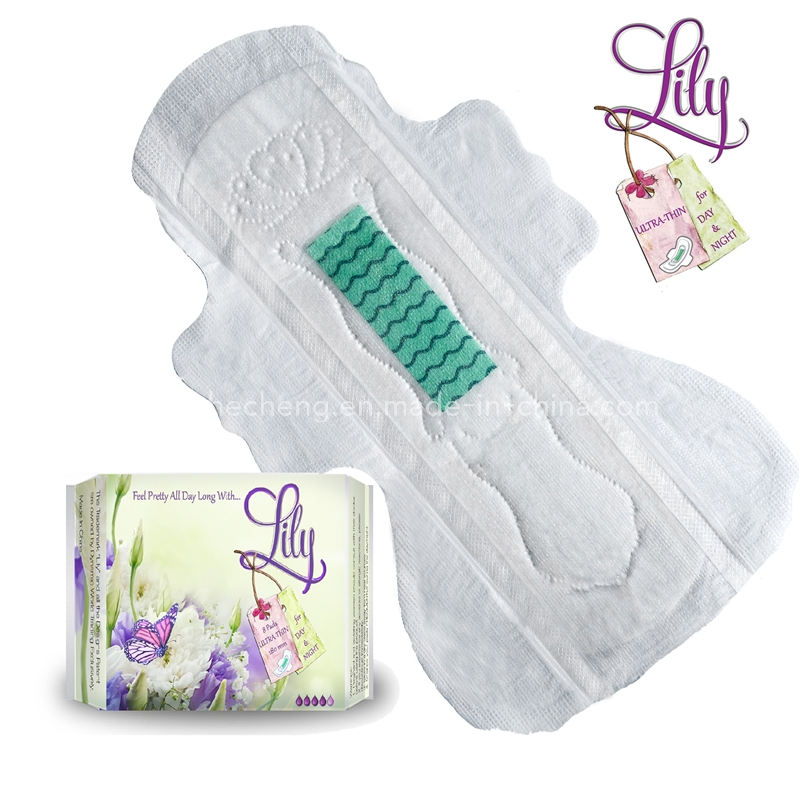 Higiene Femenina OEM Toalla Sanitaria Orgánica Aniónica de Algodón Biodegradable Toalla Sanitaria/ Compresas Sanitarias