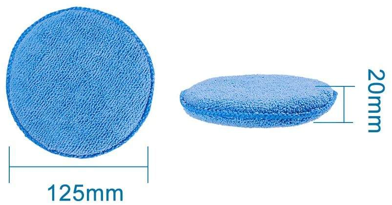 5" Almohadilla de Aplicación de Cera para Automóviles con Pocket para los Dedos para Aplicar Cera en el Automóvil