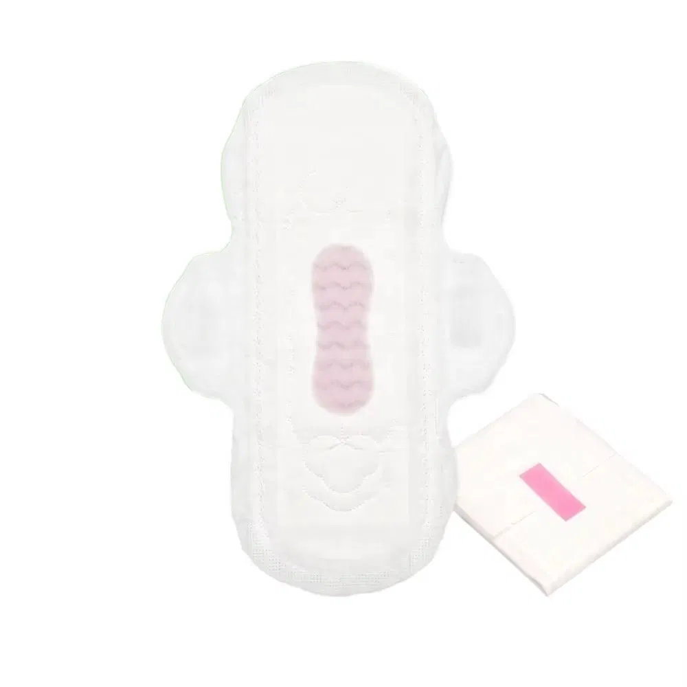 Venta Caliente Almohadilla Sanitaria de Algodón Orgánico con Iones Negativos para Mujeres Súper Higiene Femenina Toalla Transpirable de Bambú Precio Competitivo