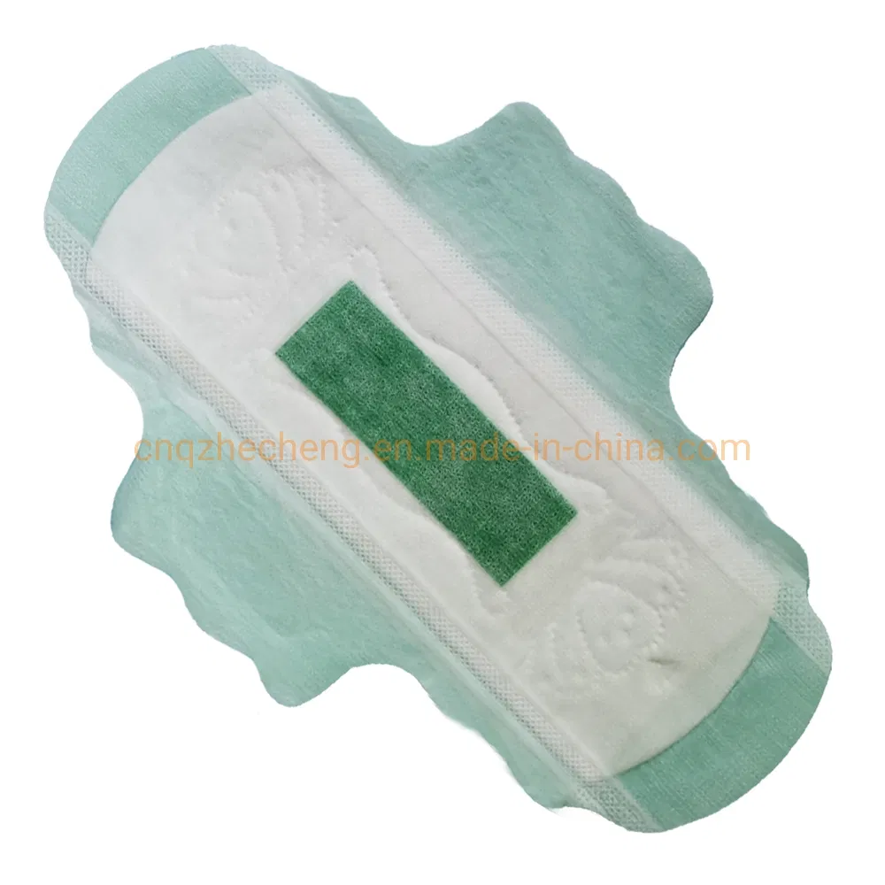 Compresa sanitaria ultra delgada en forma de abanico para uso nocturno