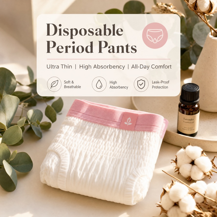 Ropa interior menstrual desechable posparto suave, super absorbente, a prueba de fugas, OEM, etiqueta privada, China