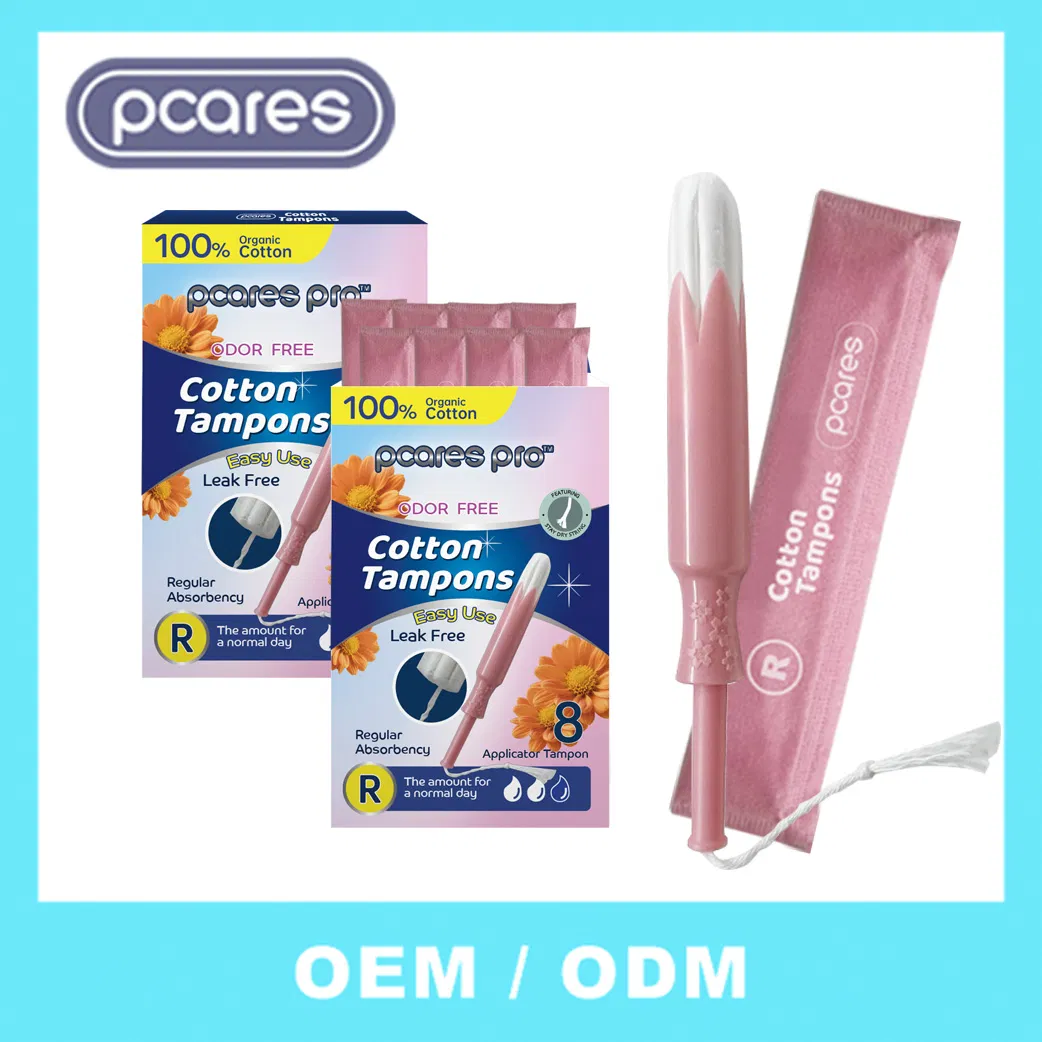 Tampones de alta calidad, super absorbentes, viscosa 100% algodón orgánico, tampones de mejor calidad con aplicador