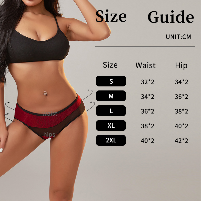 Ropa interior menstrual de gran tamaño para mujeres, a la altura de la cintura