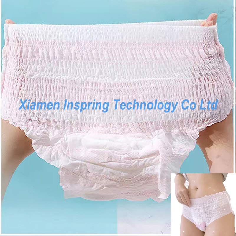 Pantalones sanitarios de algodón suave y transpirable para la menstruación de dama, almohadilla para la noche