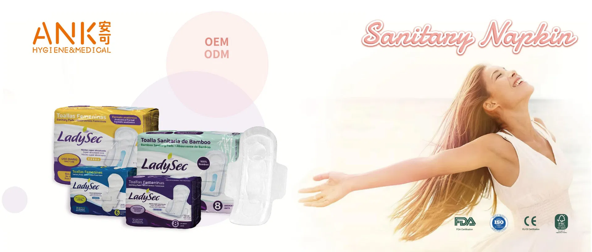 Compresas íntimas femeninas ecológicas a precio competitivo, compresas de chicas sin tejido