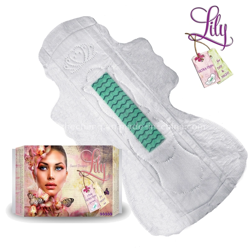 Higiene Femenina OEM Toalla Sanitaria Orgánica Aniónica de Algodón Biodegradable Toalla Sanitaria/ Compresas Sanitarias