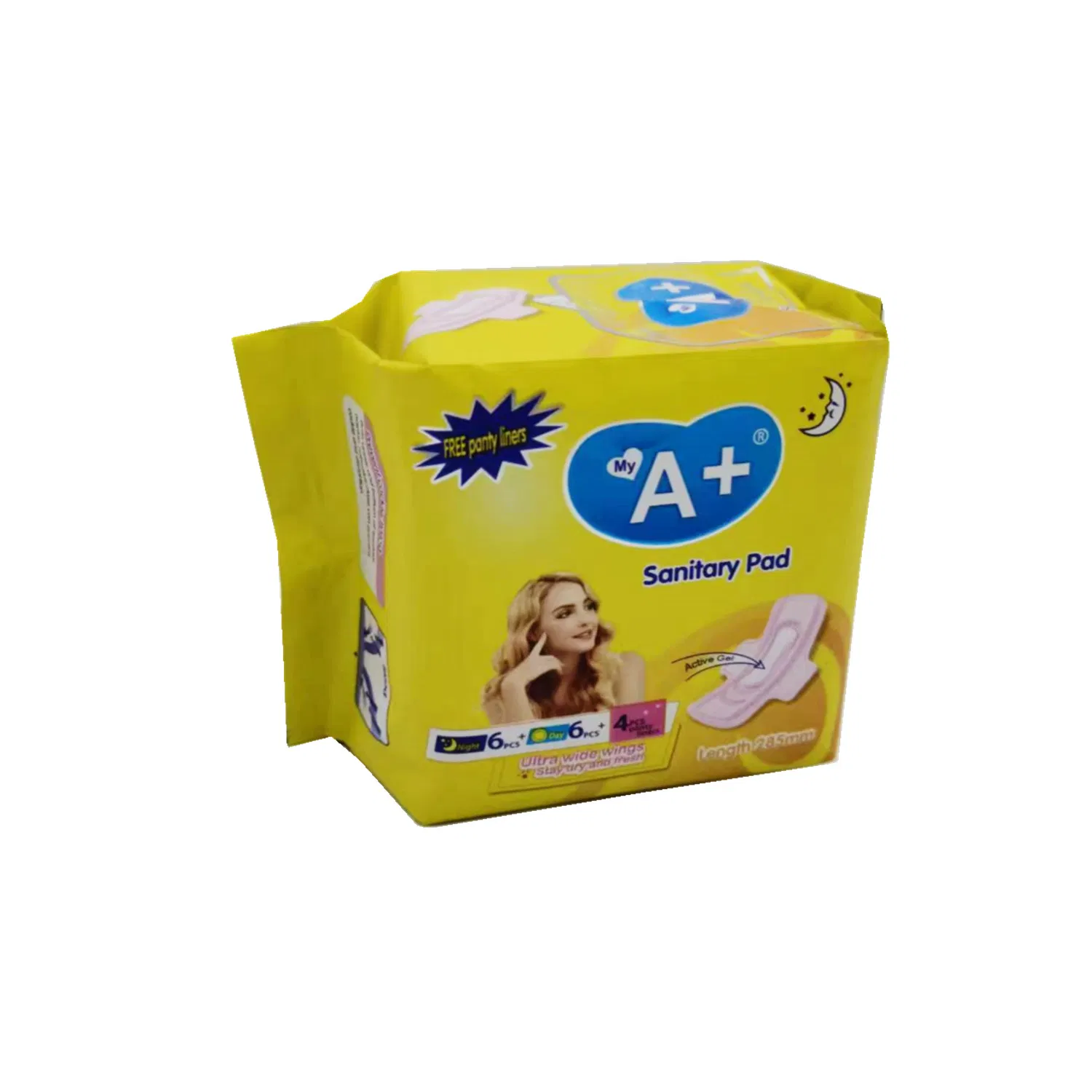 Venta al por mayor de etiqueta privada ecológica 100% sábana superior de algodón orgánico biodegradable para mujeres durante su período