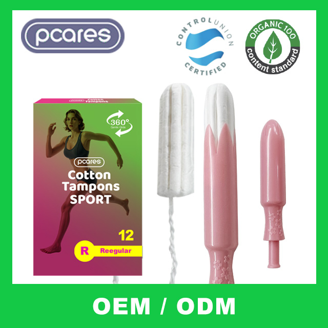 Tampones biodegradables ecológicos ODM con aplicador para uso diario