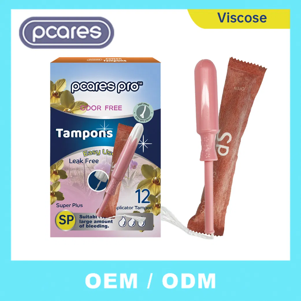 Mejor venta de tampones de viscosa regular personalizados, tampones de salud, tampones sin aplicador