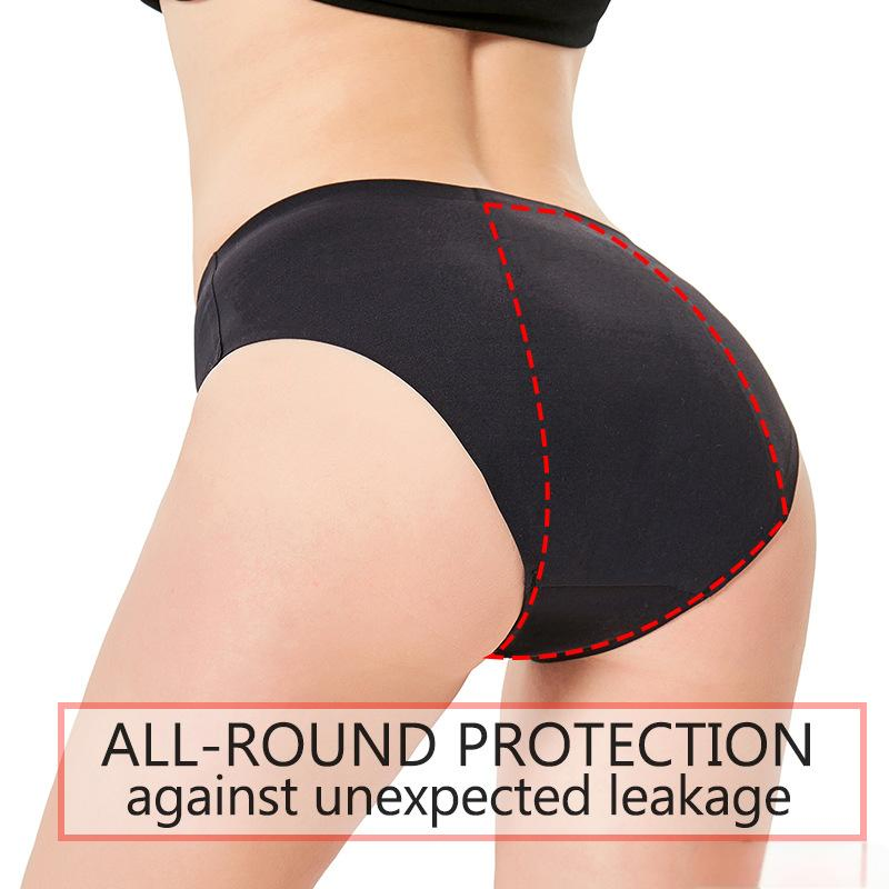 Bragas menstruales de bajo talle para mujer, a prueba de fugas, de cuatro capas y sin toallas sanitarias