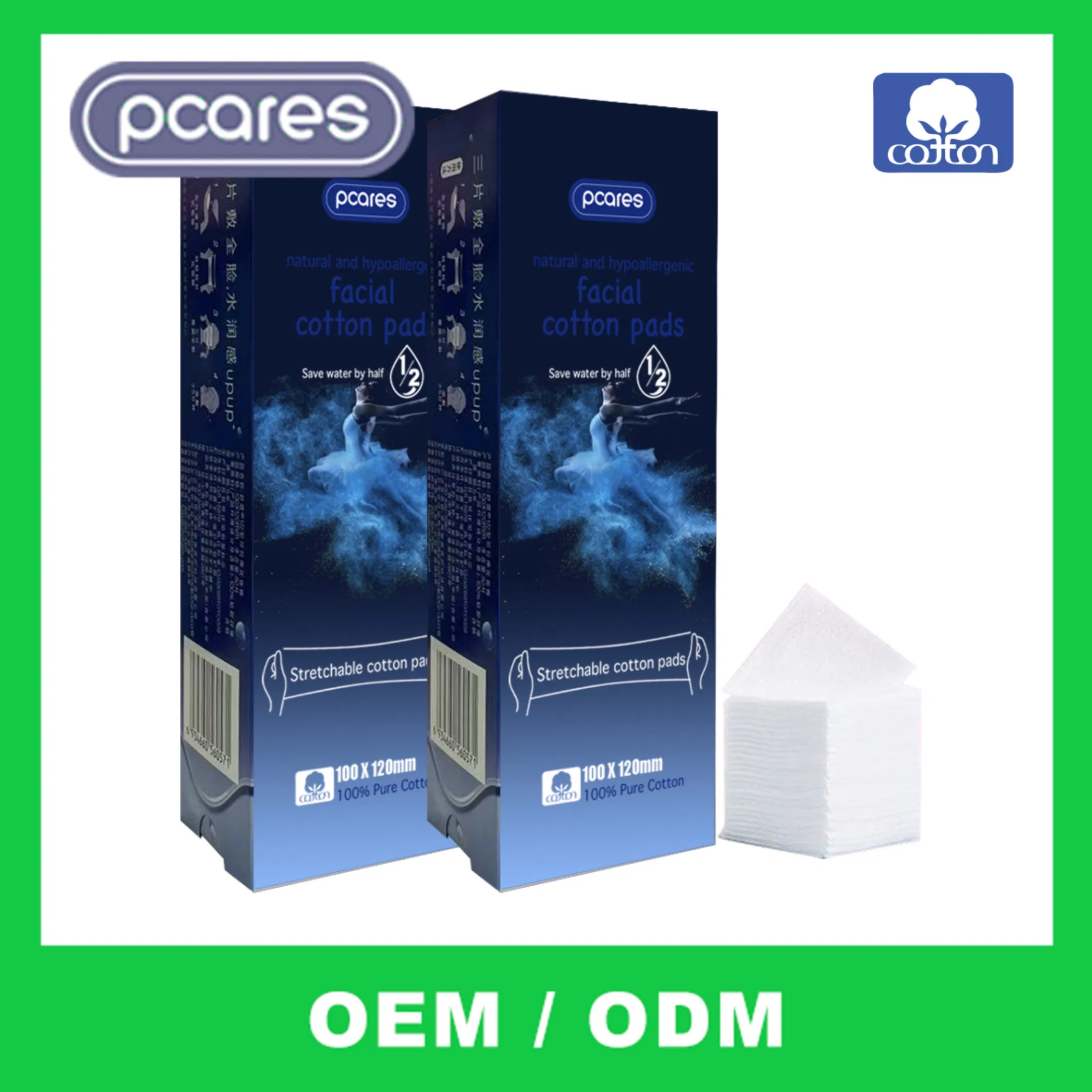 Discos de algodón puro desechables orgánicos premium para maquillaje, almohadillas desmaquillantes, cuidado de la piel limpia, almohadillas de tónico para el rostro