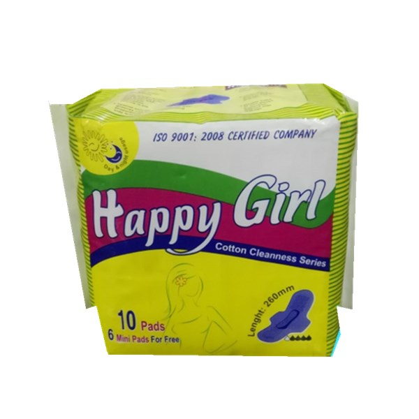 Chica Feliz 260mm Compresas Sanitarias Mezcla 6pieces Protector Diario Gratis