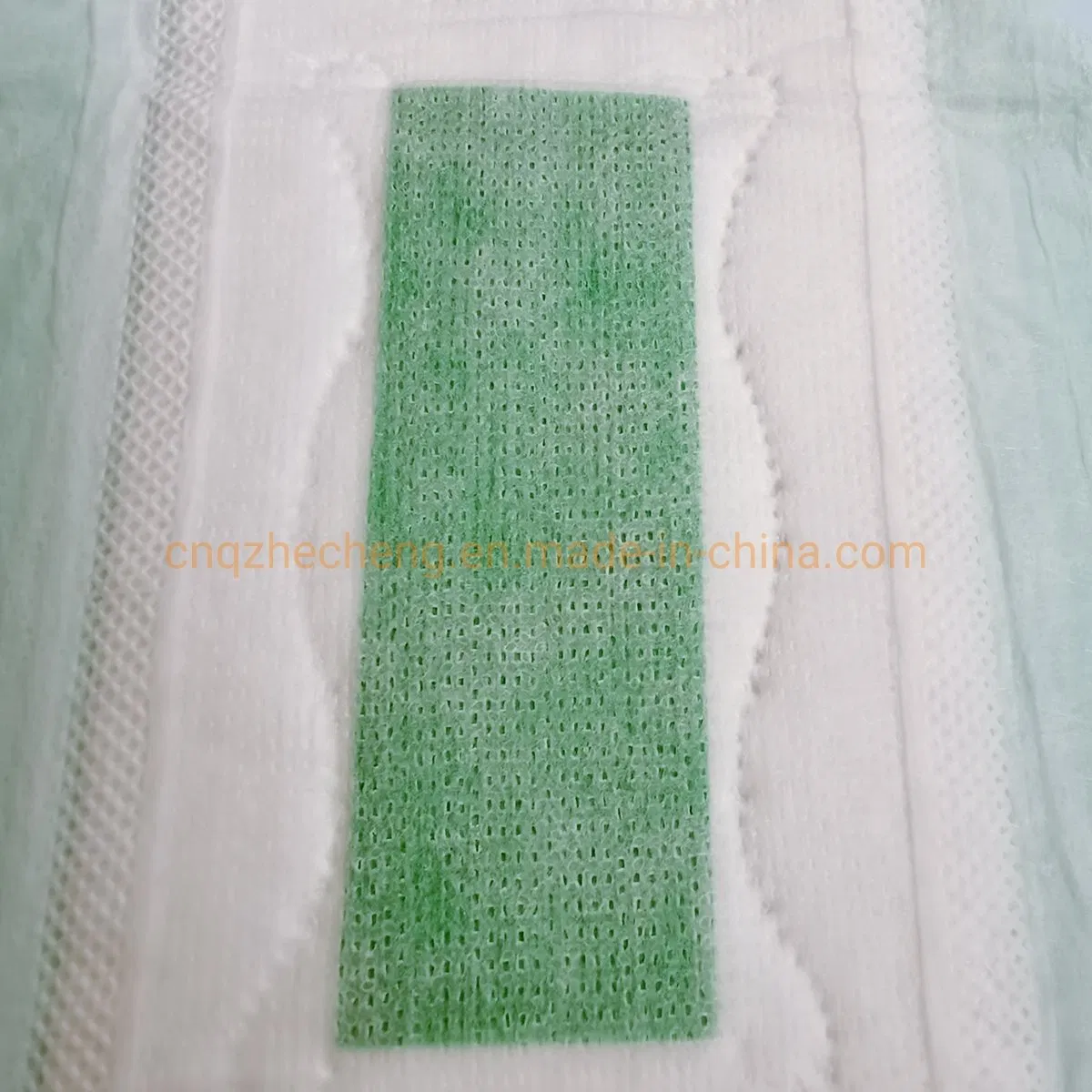 Compresa sanitaria ultra delgada en forma de abanico para uso nocturno