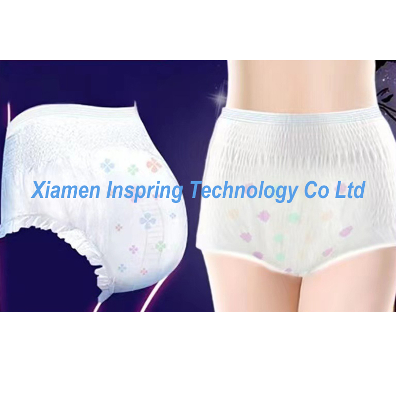 Ropa interior de algodón orgánico para mujeres, pantalones menstruales sanitarios de higiene