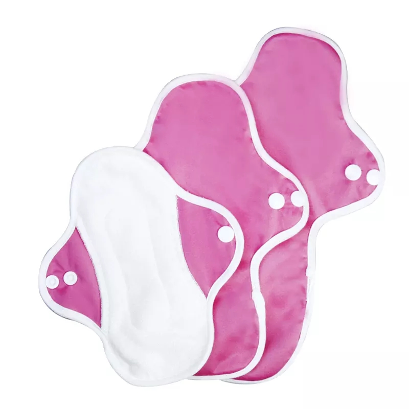 Conjunto de compresas de tela para mujeres, lavables y reutilizables, compresas menstruales para damas