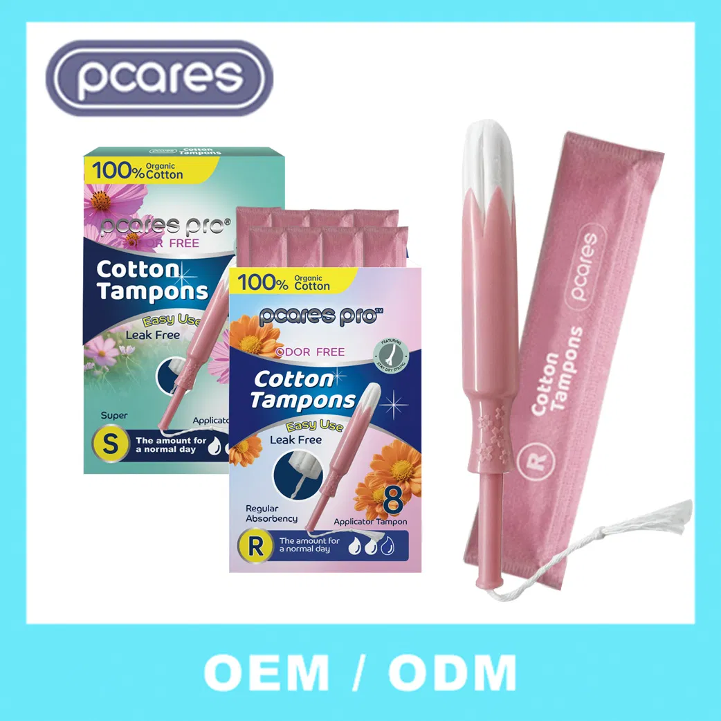 Tiempo para mí Tampones de algodón orgánico en lata de cáñamo para mujeres Venta al por mayor de tampones orgánicos