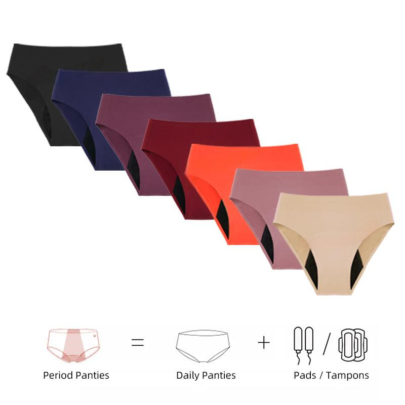 Bragas menstruales de bajo talle para mujer, a prueba de fugas, de cuatro capas y sin toallas sanitarias