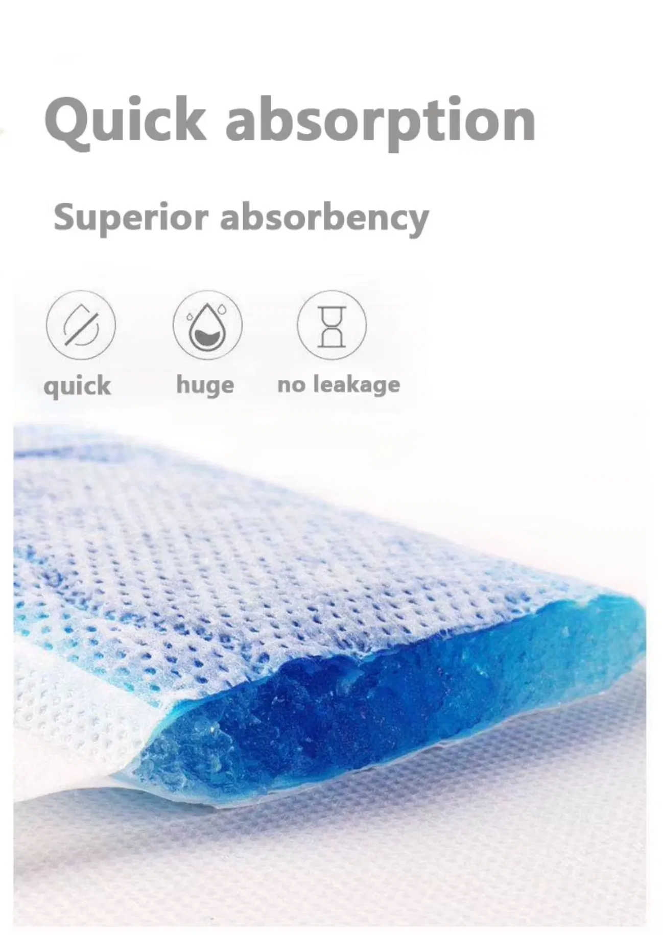 Venta Caliente Almohadilla Sanitaria de Algodón Orgánico con Iones Negativos para Mujeres Súper Higiene Femenina Toalla Transpirable de Bambú Precio Competitivo
