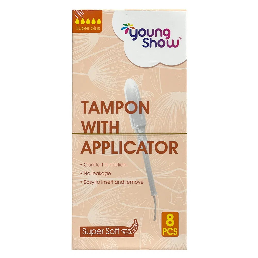 Tampones de algodón orgánico sin sabor con aplicador regular, super y superplus, fabricante