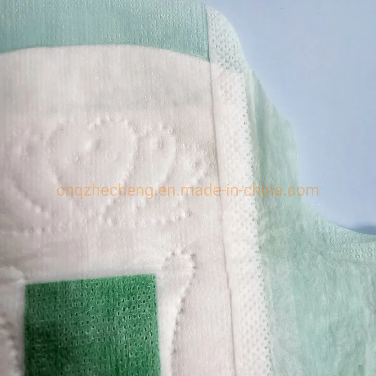 Compresa sanitaria ultra delgada en forma de abanico para uso nocturno