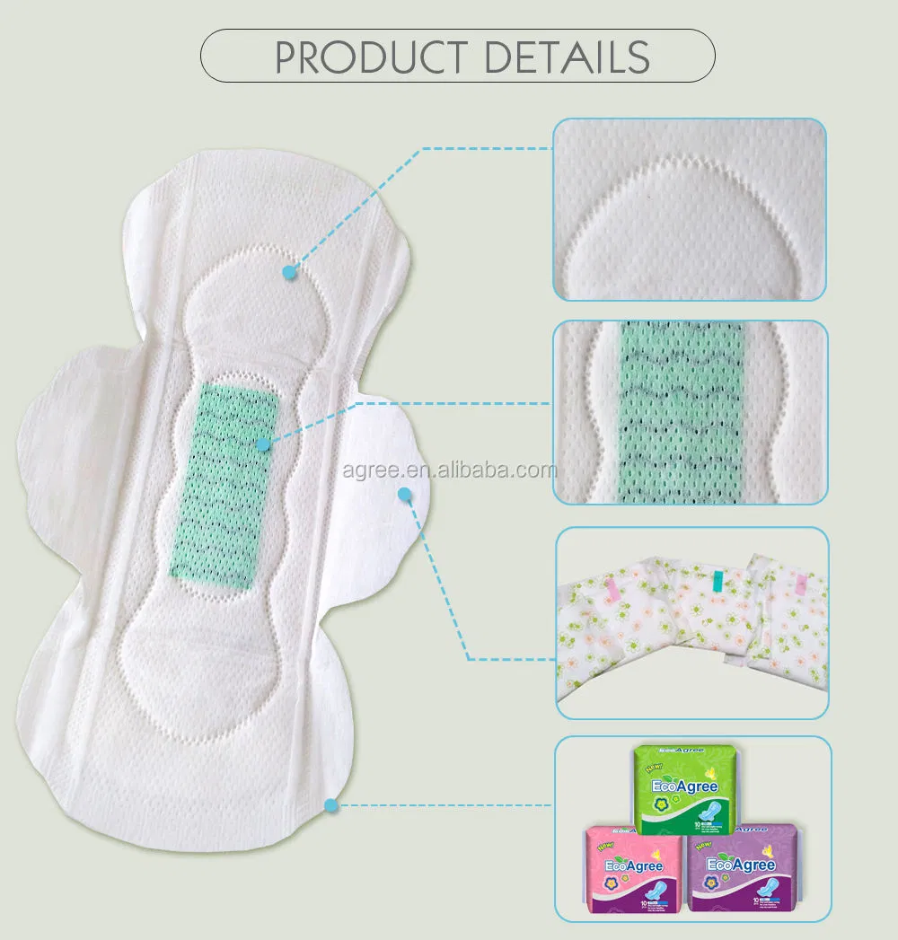 Toalla Menstrual Compostable Grande Noche Reutilizable Compresa Sanitarias