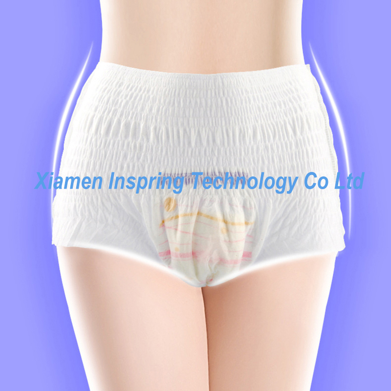 Ropa interior de algodón orgánico para mujeres, pantalones menstruales sanitarios de higiene