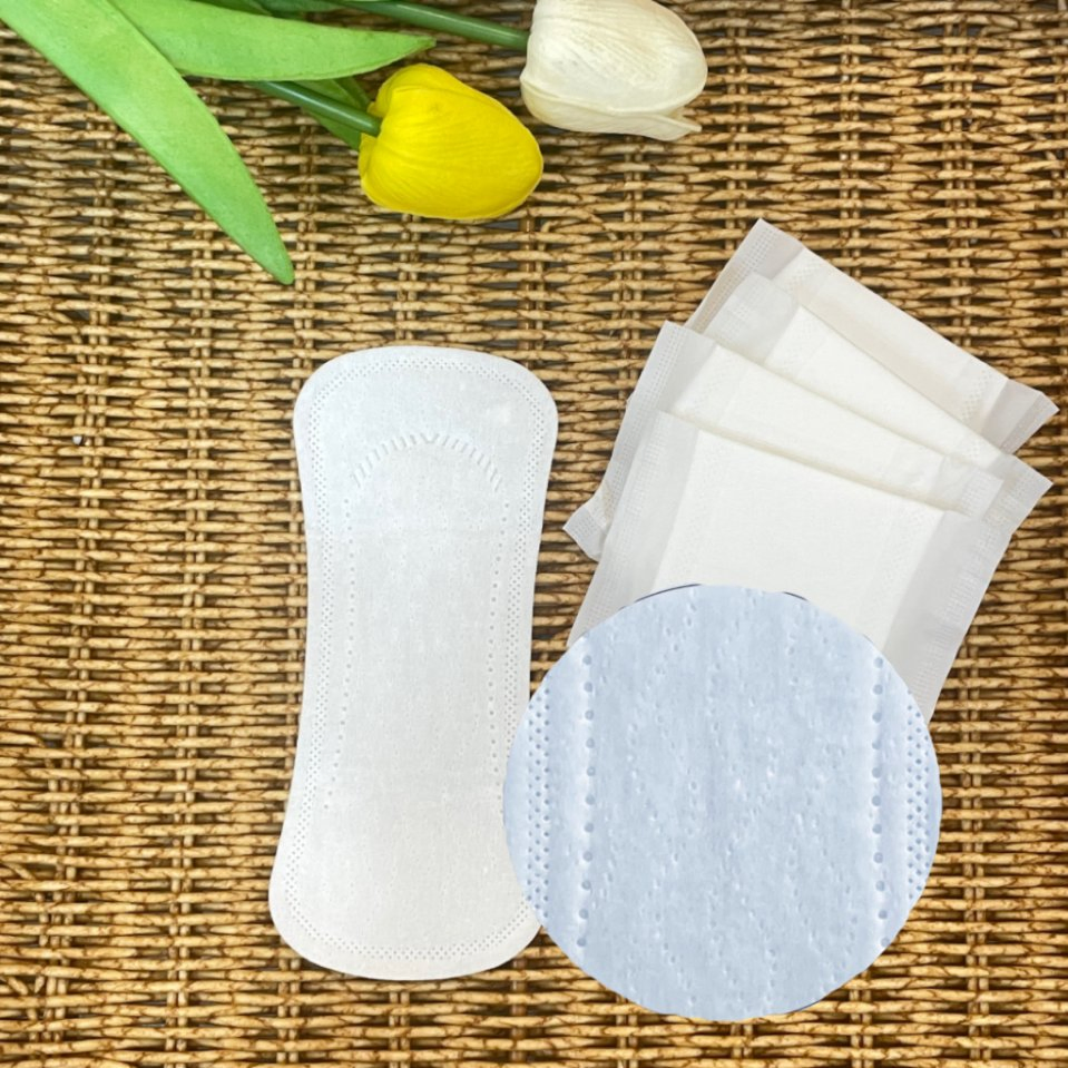 Mini Compresas Sanitarias Biodegradables de Uso Diurno 155mm Protectores Diarios para Mujeres