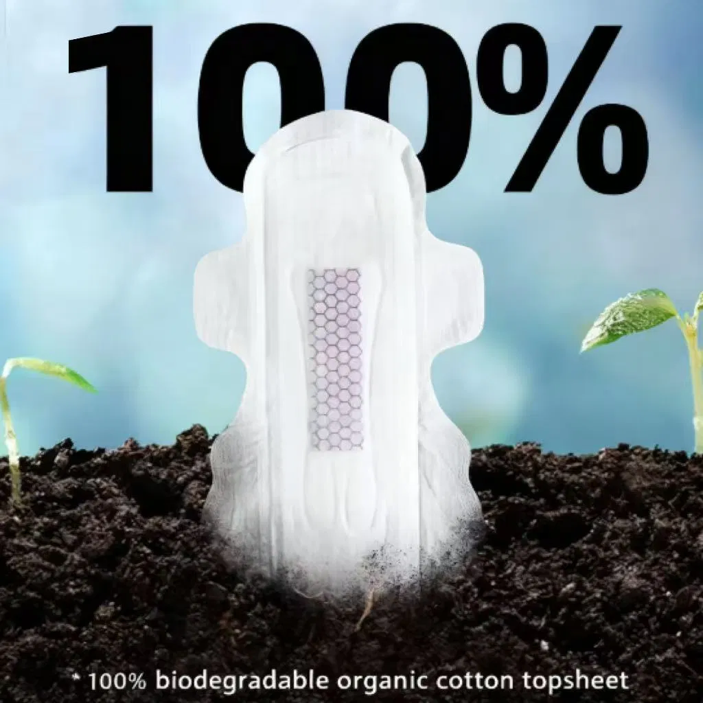 Compresas desechables de algodón orgánico para uso diario, suaves, transpirables, biodegradables y al por mayor