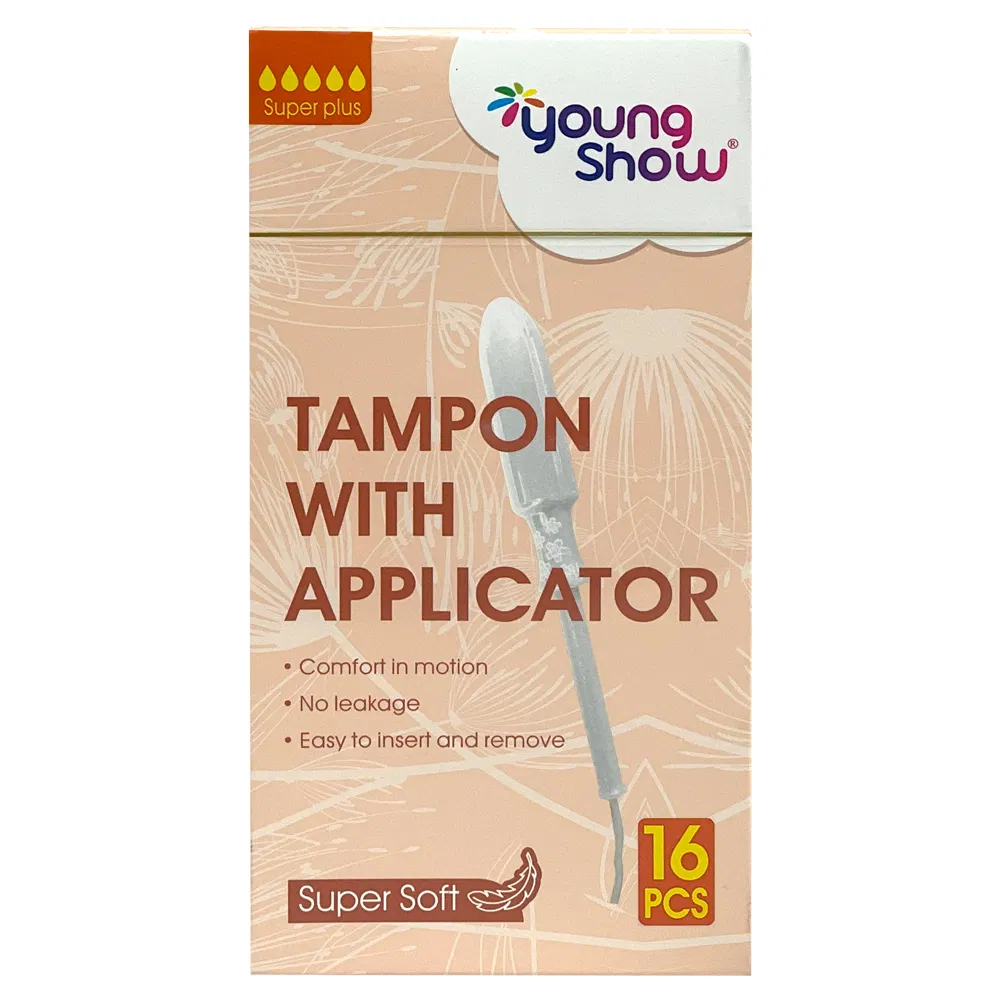 Tampones de algodón orgánico sin sabor con aplicador regular, super y superplus, fabricante