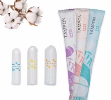 Tampones orgánicos biodegradables de algodón digital/aplicador para mujeres