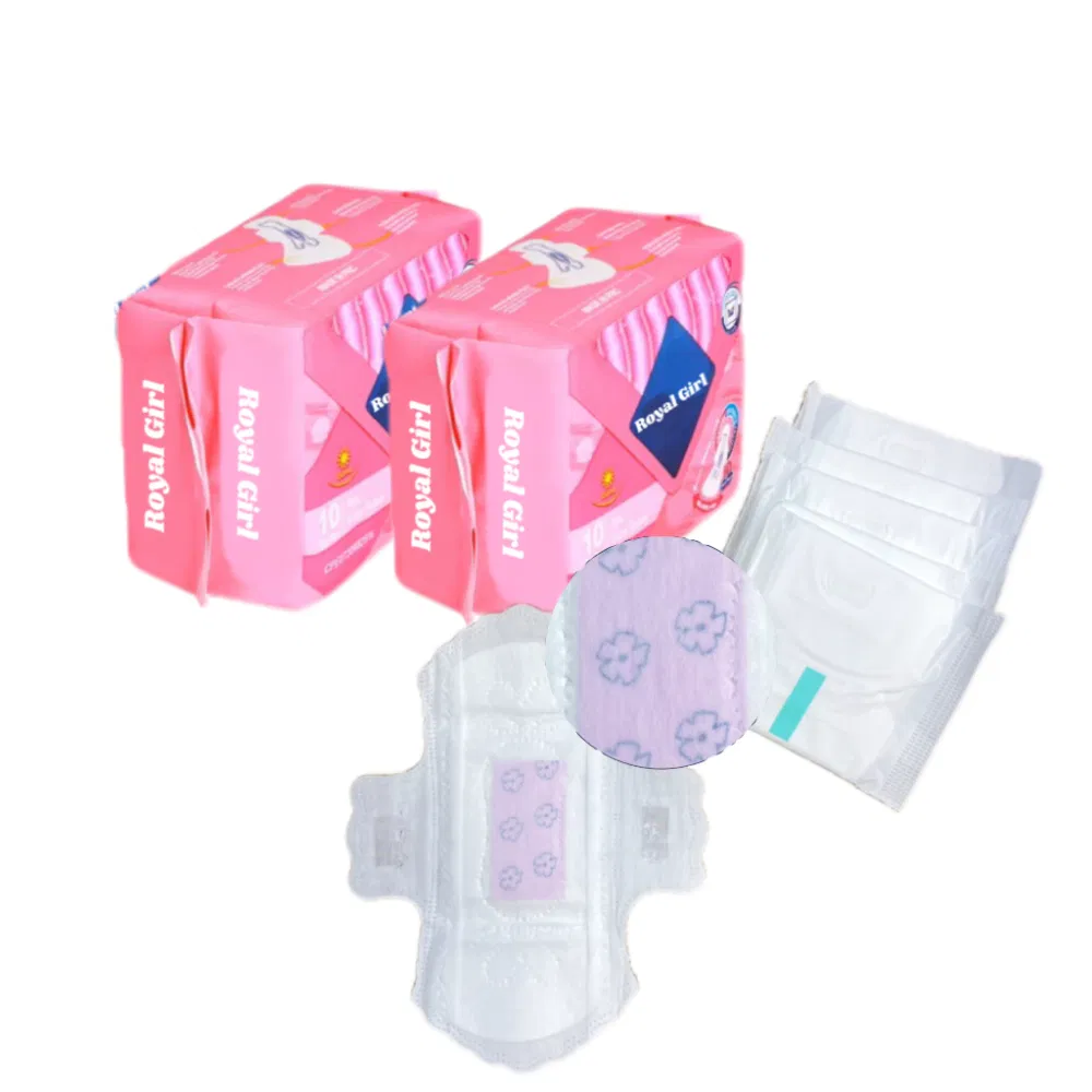 Muestra gratuita de compresa menstrual desechable de algodón orgánico para mujeres