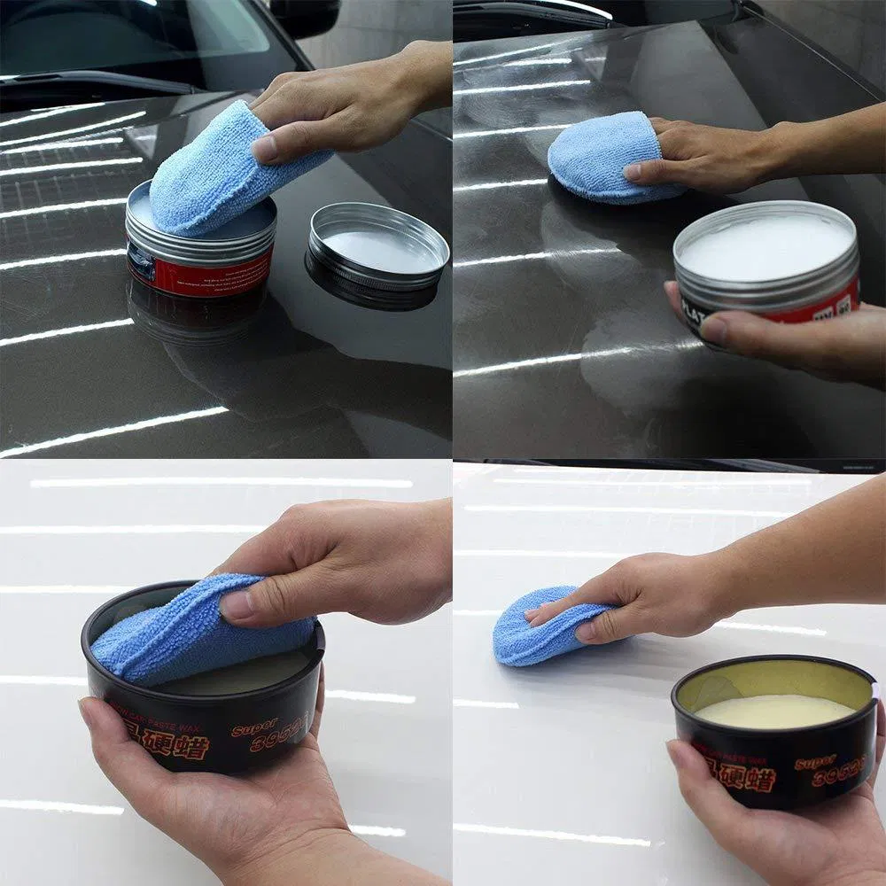 Esponja de limpieza de microfibra para automóviles, almohadilla aplicadora de cera para pulido