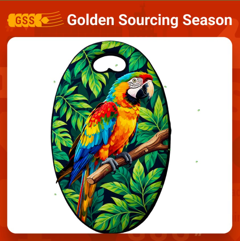 Waterproof Sponge Kneeling Pad with Vibrant Birds Pattern and Colorful Design