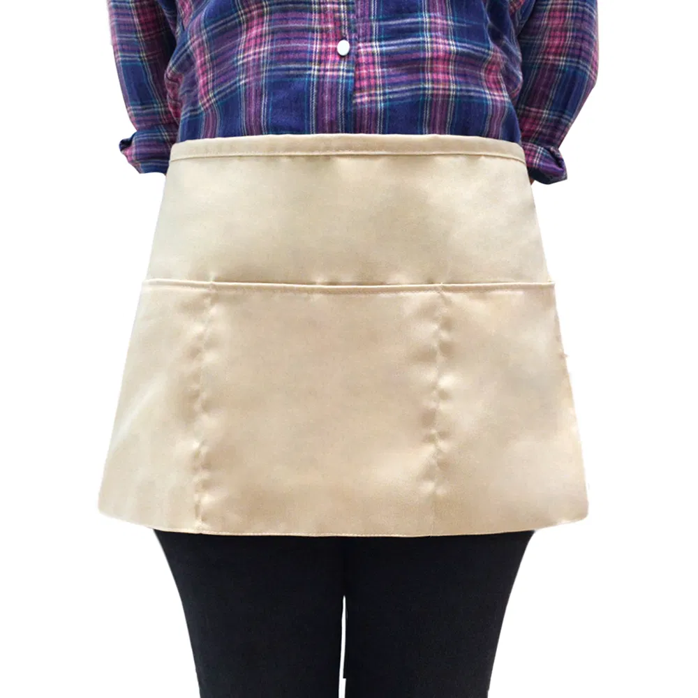 Versatile Short Tool Apron for Waiters with Multiple Pockets