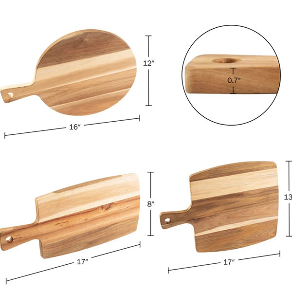 Eco-Friendly Acacia Wood Kitchen Cutting Board with Custom Engraving