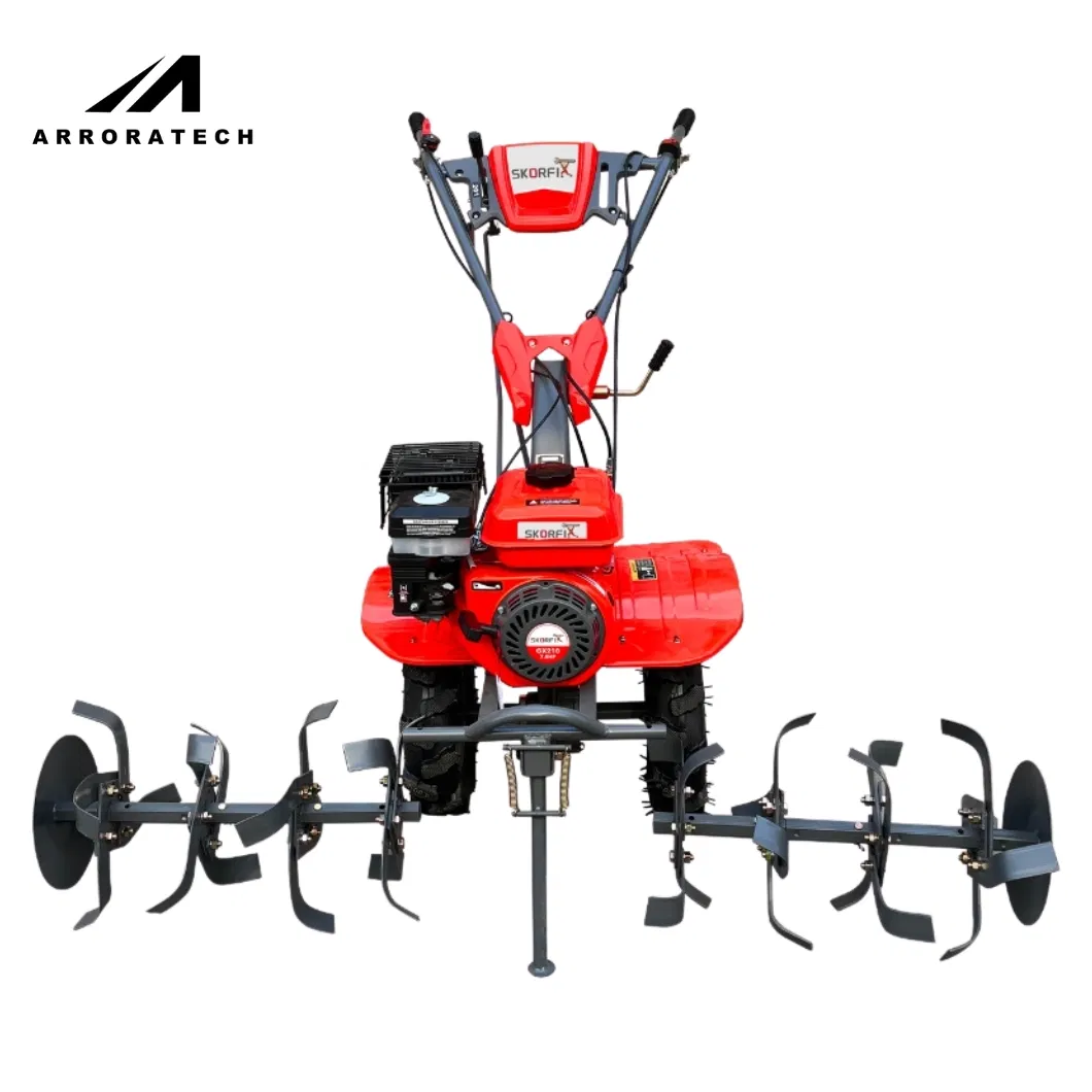 Hand Push Walking Tractor Mini Power Tiller Multi Functional Gasoline Tiller Farm Cultivator with Tools