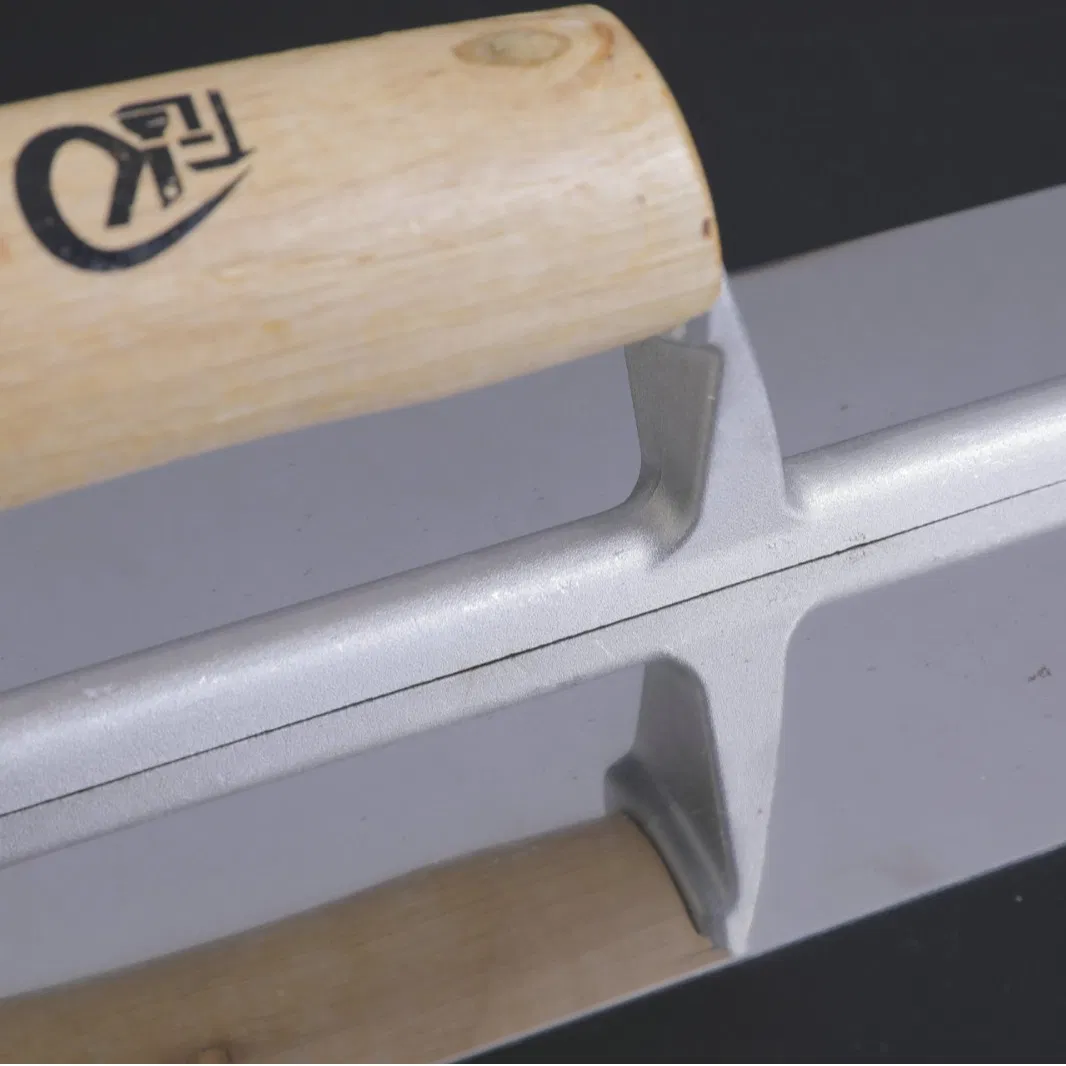 Professional Stainless Steel Drywall Finishing Trowel Polished Blade Wooden Handle