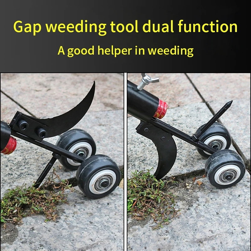 Adjustable Garden Weeding Hook Courtyard Roller Gap Weed Killer Remove Grass Tool Without Bending Over Crevice Weeder