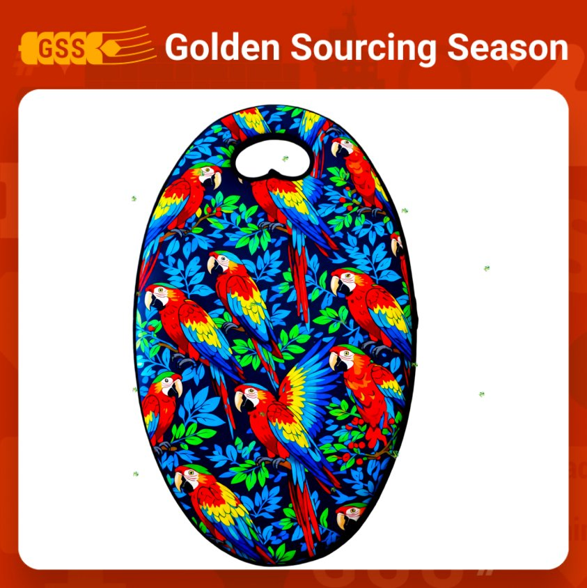 Waterproof Sponge Kneeling Pad with Vibrant Birds Pattern and Colorful Design