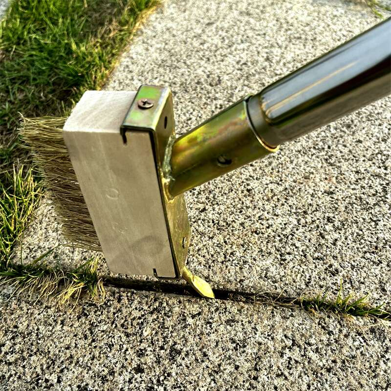 5FT Steel Wire Gap Weeder Brush with Steel Pole for Pavement Crack