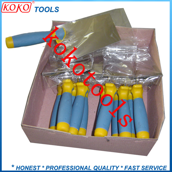 280mm X 130mm Stainless Steel 0.7mm Thickness Dichromatic Handle Notched Trowels