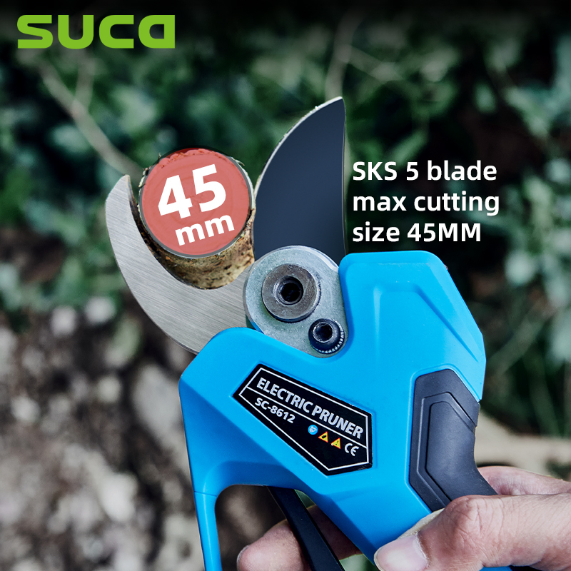 Suca New 45mm Large Diameter Cordless Pruning Shears Brushless Lithium Battery Electric Pruning Shears