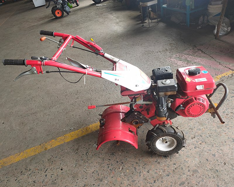 7HP Hand Operated Gasoline Rotary Tiller Mini Small Farm Cultivator Machine